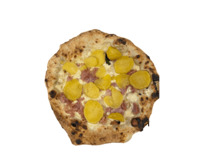 Con Patate Fresche e Prosciutto Cotto Bianca