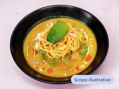 Noodles di Spaghetti di Farina in Zuppa con Straccetti di Manzo e Verdure Cinese