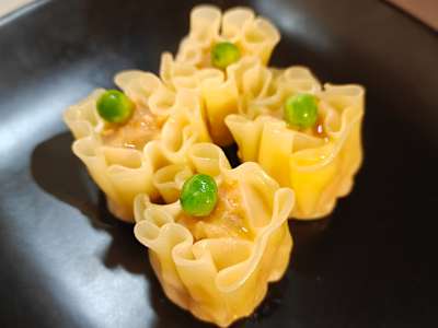 8 - Ravioli con Gamberi al Vapore