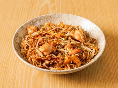 Spaghettini di Riso Saltati con Gamberi
