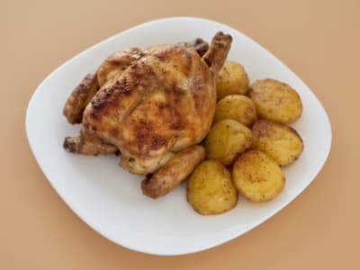 Pollo Arrosto Ruspante Bio e Patate Arrosto