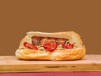 Panino con Salsiccia, Melanzane Sott'Olio e Provola