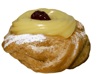 Zeppola al forno ripiena crema