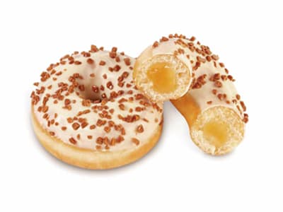 Donut Farcito al caramello e riso soffiato