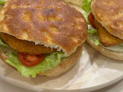 Focaccia con la cotoletta