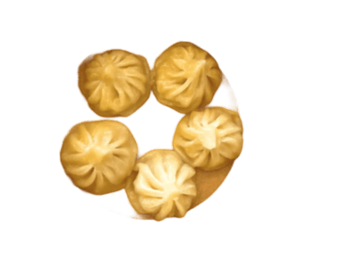 Ravioli con Gamberi al Vapore 5pz