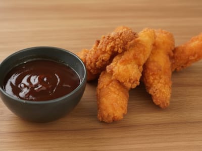 Straccetti di Pollo Fritto con Paprika e Barbecue