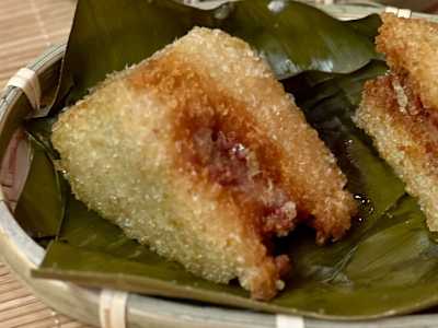 Bánh chưng chien - Torta Salata di riso glutinoso fritta