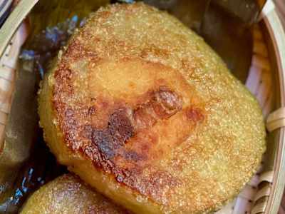 Bánh tét chiên - Torta salata di riso glutinoso fritta