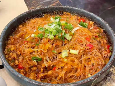 Spaghetto soia maiale macinato piccante