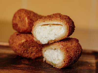 Pasta Bites - Pacchero Fritto Ripieno di Ricotta Lime e Pepe