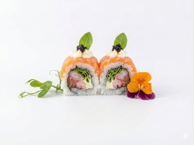 Uramaki Tiger Roll con Gamberi Crudi