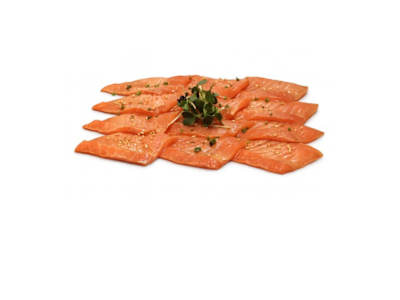 Carpaccio flambe di Salmone