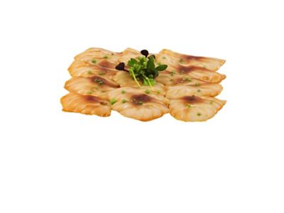 Carpaccio flambe di Branzino