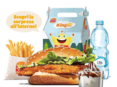 King junior menù chicken burger