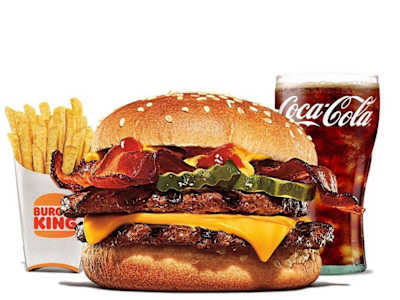 Double cheese bacon - menù