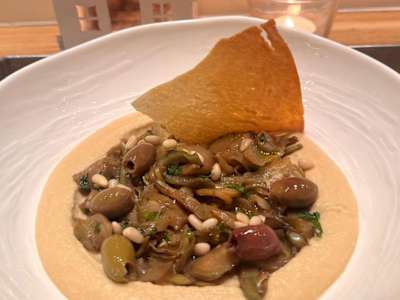 HUMMUS E CARCIOFI AL FORNO