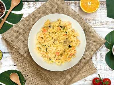 Riso basmati, pollo e verdure