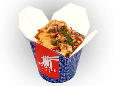 Noodles Saltati Gamberi Pollo Curry