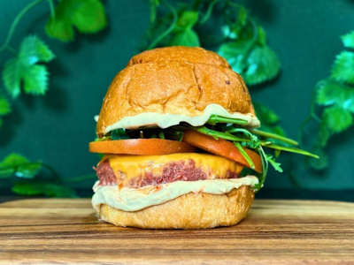Truffle vegetarian burger