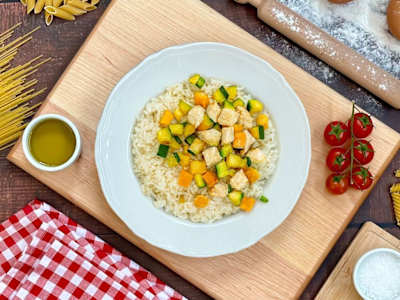 Riso basmati, pollo e verdure