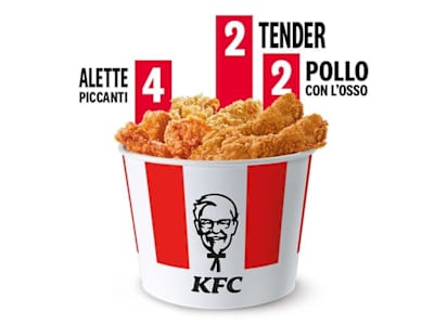 4 Alette piccanti + 2 Tender Croccanti + 2 Pezzi di pollo con l'osso