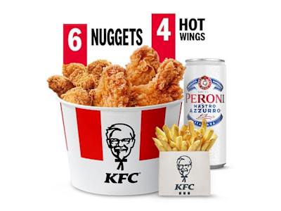 Menu Peroni Nastro Azzurro + 6 Nuggets + 4 Alette piccanti
