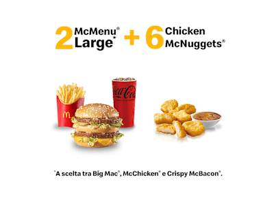 2 McMenu Large + 6 Chicken McNuggets