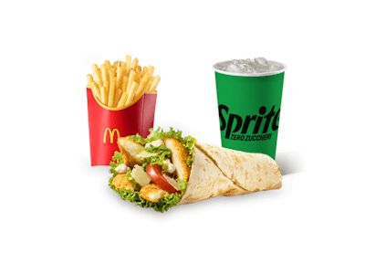 McMenu McWrap pollo croccante e Grana Padano DOP