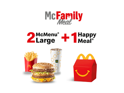 2 McMenu Large + 1 Happy Meal