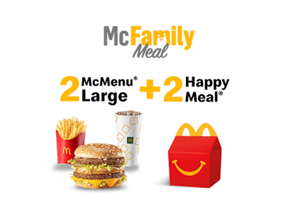 2 McMenu Large + 2 Happy Meal