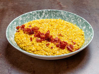 Orzotto alla Zucca e Crudo croccante
